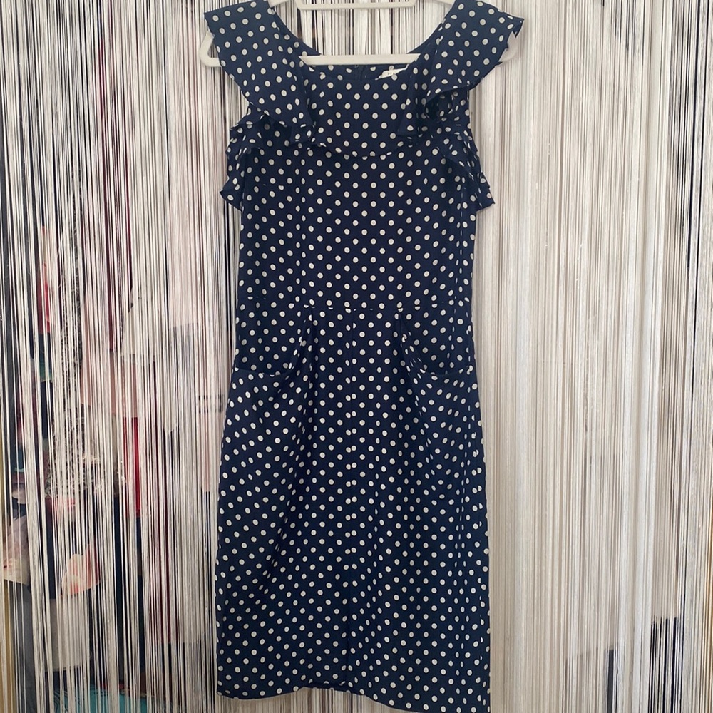 Piamita Silk Dot Sleeveless Dress
